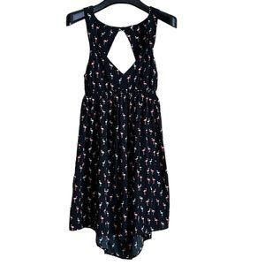 Roxy women’s‎ dress size medium flamingo sleeveless pink white navy high low